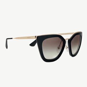 Prada SPR53S Black & Gold-Tone Cat-Eye Sunglasses